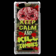 Coque Sony Xperia M Keep Calm and Kill Zombies camouflage