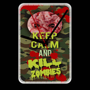 Grande pendule murale Keep Calm and Kill Zombies camouflage