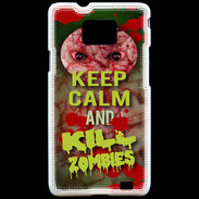 Coque Samsung Galaxy S2 Keep Calm and Kill Zombies Cervelle