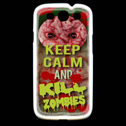 Coque Samsung Galaxy S3 Keep Calm and Kill Zombies Cervelle