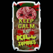 Coque Blackberry 8520 Keep Calm and Kill Zombies Cervelle