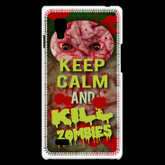 Coque LG Optimus L9 Keep Calm and Kill Zombies Cervelle