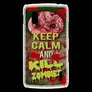 Coque LG Nexus 4 Keep Calm and Kill Zombies Cervelle