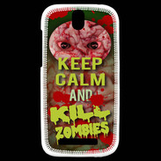 Coque HTC One SV Keep Calm and Kill Zombies Cervelle