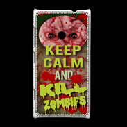 Coque Nokia Lumia 520 Keep Calm and Kill Zombies Cervelle