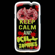 Coque Samsung Galaxy S3 Keep Calm and Kill Zombies Noir