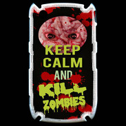 Coque Blackberry 8520 Keep Calm and Kill Zombies Noir