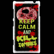 Coque Nokia Lumia 720 Keep Calm and Kill Zombies Noir