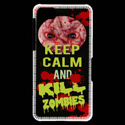 Coque Blackberry Z10 Keep Calm and Kill Zombies Noir