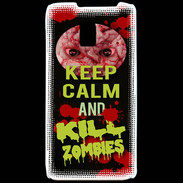 Coque LG P990 Keep Calm and Kill Zombies Noir