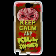 Coque Samsung Galaxy Note 2 Keep Calm and Kill Zombies Orange