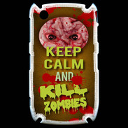 Coque Blackberry 8520 Keep Calm and Kill Zombies Orange