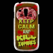 Coque Samsung Galaxy S3 Mini Keep Calm and Kill Zombies Orange