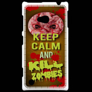 Coque Nokia Lumia 720 Keep Calm and Kill Zombies Orange