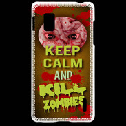Coque LG Optimus G Keep Calm and Kill Zombies Orange