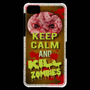 Coque Blackberry Z10 Keep Calm and Kill Zombies Orange