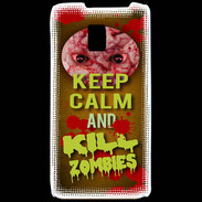 Coque LG P990 Keep Calm and Kill Zombies Orange