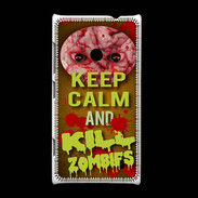 Coque Nokia Lumia 520 Keep Calm and Kill Zombies Orange
