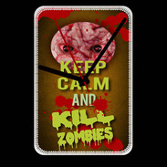 Grande pendule murale Keep Calm and Kill Zombies Orange