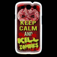 Coque Samsung Galaxy S3 Keep Calm and Kill Zombies Rouge