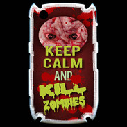 Coque Blackberry 8520 Keep Calm and Kill Zombies Rouge