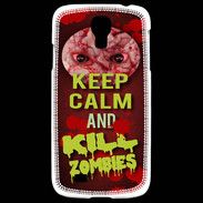 Coque Samsung Galaxy S4 Keep Calm and Kill Zombies Rouge