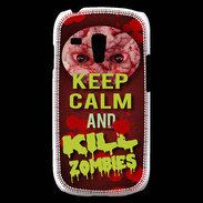 Coque Samsung Galaxy S3 Mini Keep Calm and Kill Zombies Rouge