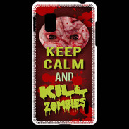 Coque LG Optimus G Keep Calm and Kill Zombies Rouge