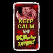 Coque LG Nexus 4 Keep Calm and Kill Zombies Rouge