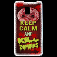 Coque LG P990 Keep Calm and Kill Zombies Rouge
