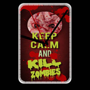 Grande pendule murale Keep Calm and Kill Zombies Rouge