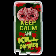 Coque Samsung Galaxy Note 2 Keep Calm and Kill Zombies Vert