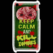 Coque iPhone 3G / 3GS Keep Calm and Kill Zombies Vert