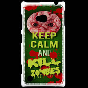 Coque Nokia Lumia 720 Keep Calm and Kill Zombies Vert