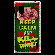 Coque LG Optimus G Keep Calm and Kill Zombies Vert