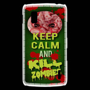 Coque LG Nexus 4 Keep Calm and Kill Zombies Vert