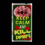 Coque Nokia Lumia 520 Keep Calm and Kill Zombies Vert