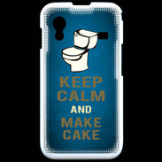 Coque Samsung ACE S5830 Keep Calm and Make cake Bleu