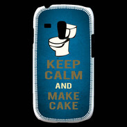 Coque Samsung Galaxy S3 Mini Keep Calm and Make cake Bleu