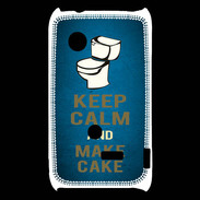 Coque Sony Xperia Typo Keep Calm and Make cake Bleu
