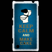 Coque Nokia Lumia 720 Keep Calm and Make cake Bleu