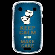 Coque Blackberry Bold 9900 Keep Calm and Make cake Bleu