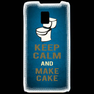 Coque LG P990 Keep Calm and Make cake Bleu