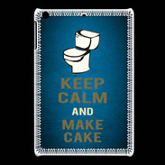 Coque iPadMini Keep Calm and Make cake Bleu