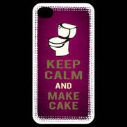 Coque iPhone 4 / iPhone 4S Keep Calm and Make cake Rose