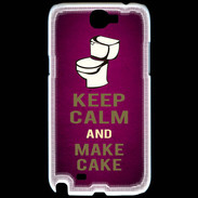 Coque Samsung Galaxy Note 2 Keep Calm and Make cake Rose