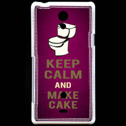 Coque Sony Xperia T Keep Calm and Make cake Rose