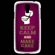 Coque Samsung Galaxy S4 Keep Calm and Make cake Rose