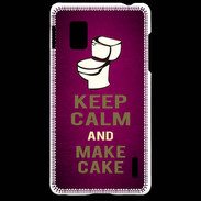 Coque LG Optimus G Keep Calm and Make cake Rose