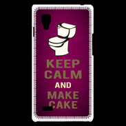 Coque LG Optimus L9 Keep Calm and Make cake Rose